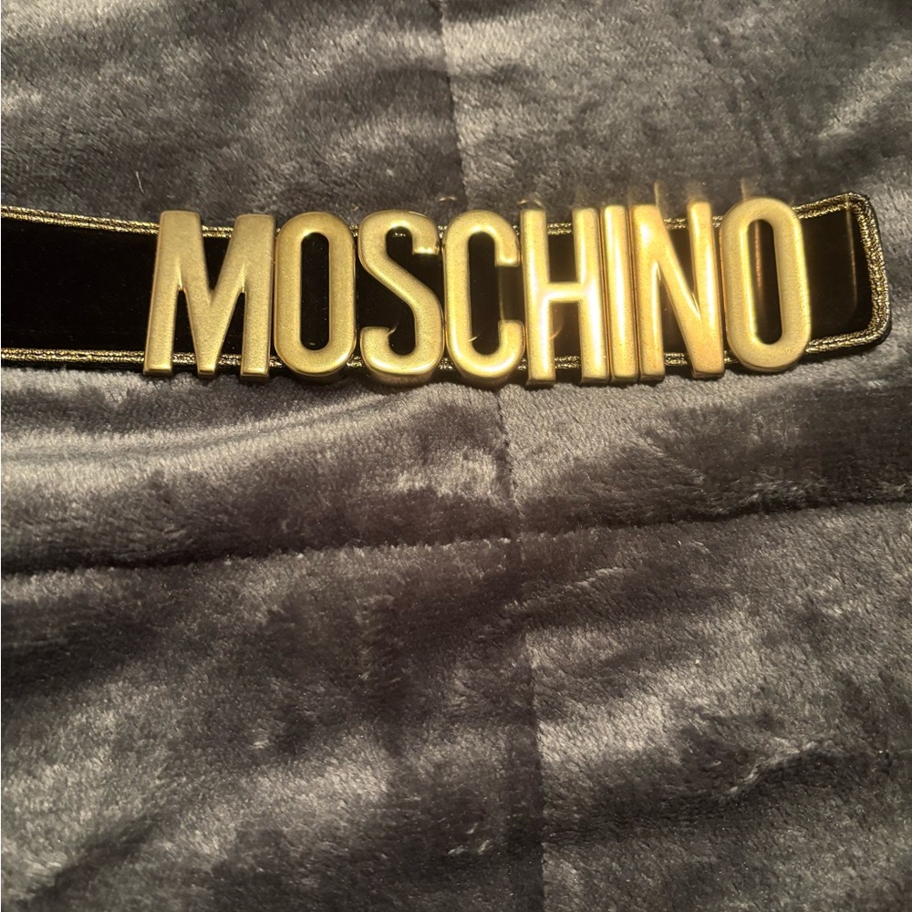 Moschino Black and Gold Belt